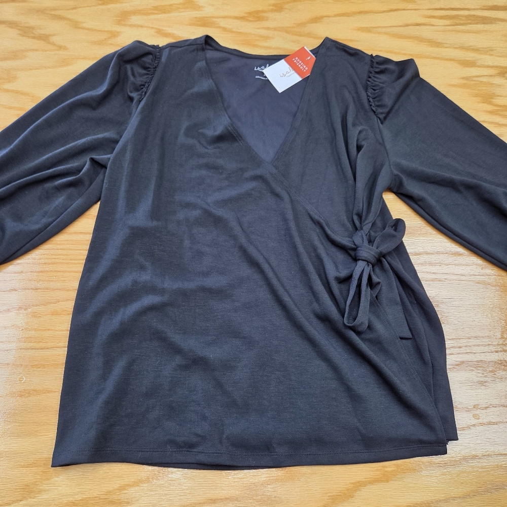 Isabel Maternity Nurse Friendly Wrap Top XL NEW